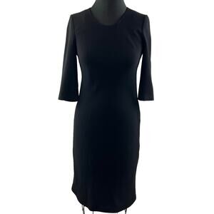 Demoo Parkchoonmoo Black 3/4 Wool Little Black Staple Dress SZ 32 XS